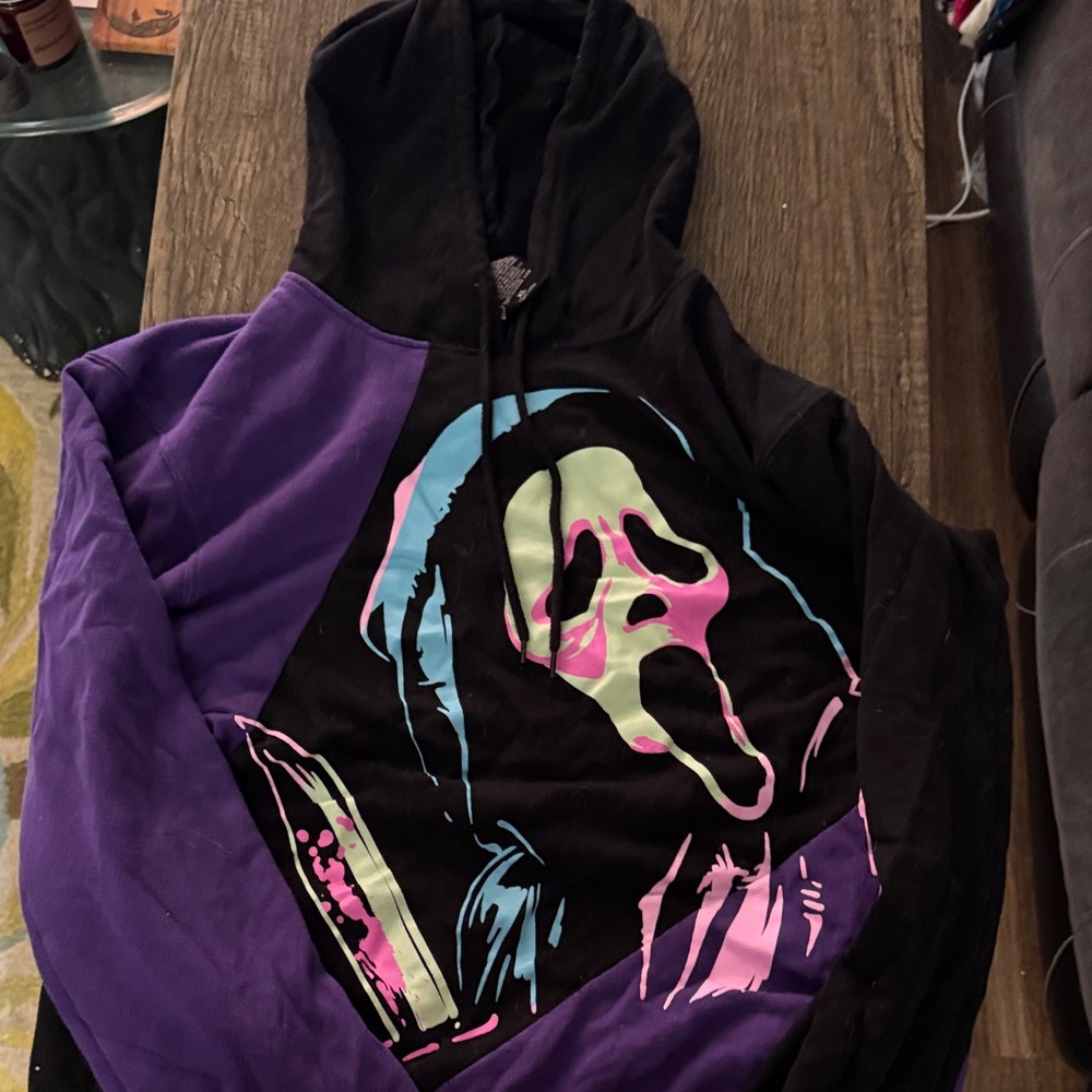 Graphic Black and Purple Women's Sweater